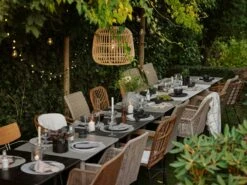 Brafab Anemon Eetstoel, Naturel/Wit -Tuin Verkoop brafab anemon dining chair with cushion 1