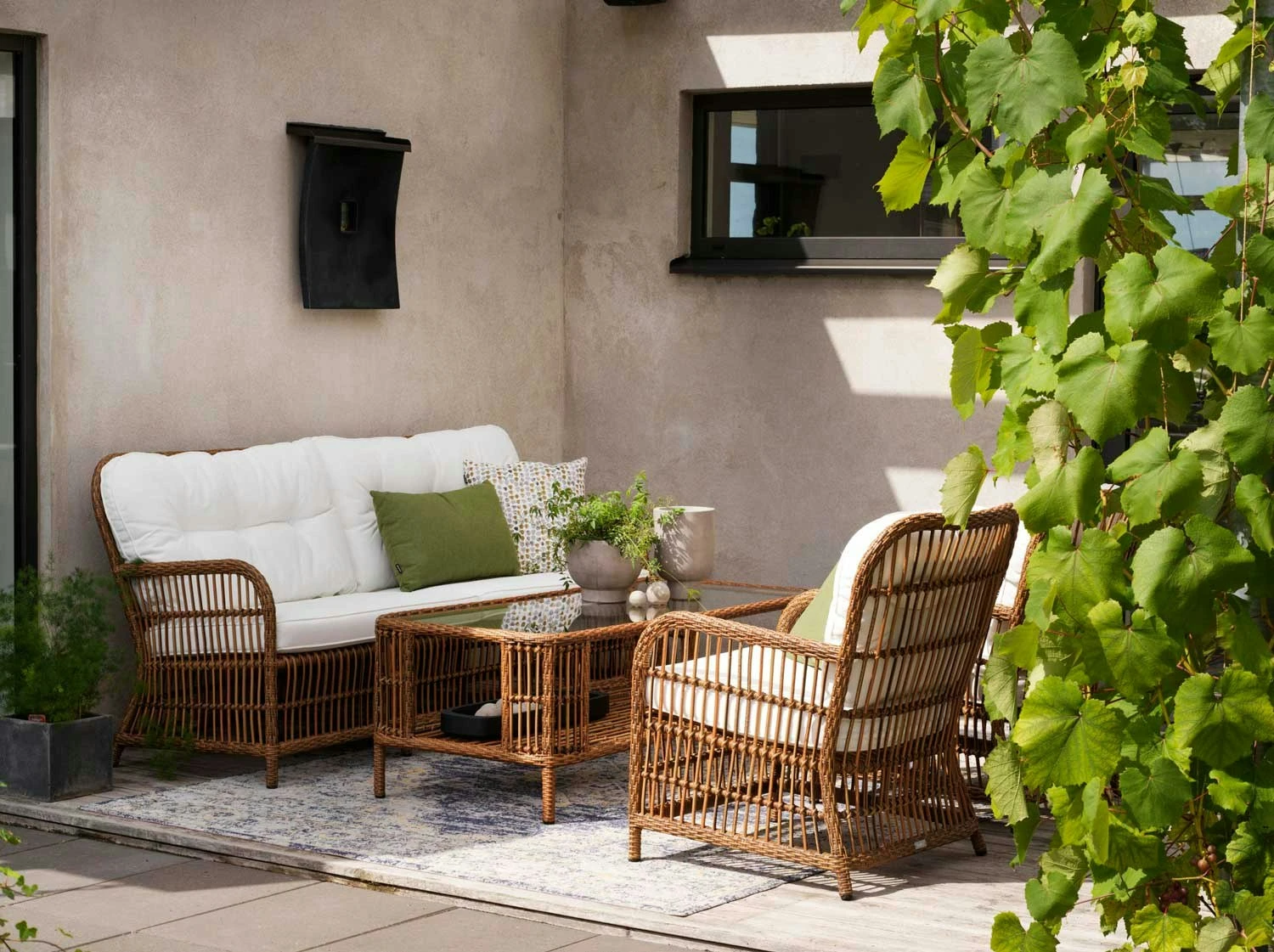 Brafab Anemon Loungestoel, Naturel/Wit 6 Brafab Anemon Loungestoel, Naturel/Wit - Afbeelding 4