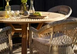 Brafab Circus Eettafel Teak, Ø150x73 Cm -Tuin Verkoop brafab circus eettafel teak 4