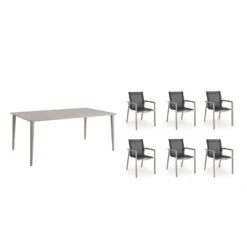 Brafab Delia Nimes Dining Set, Khaki