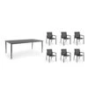 Brafab Delia Nimes Dining Set, Anthracite -Tuin Verkoop brafab delia nimes dining set 4