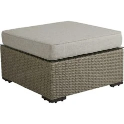 Brafab Funkia Poef / Loungetafel 76x76x46 Cm, Beige/Zand