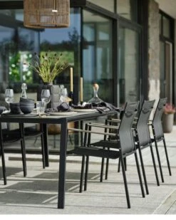 Brafab Lyra Eetstoel, Zwart/Grijs -Tuin Verkoop brafab lyra armchair black grey 3