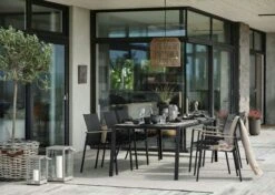 Brafab Lyra Eetstoel, Zwart/Grijs -Tuin Verkoop brafab lyra armchair black grey 5