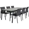 Brafab Lyra Tafelset 6 Zitplaatsen, Zwart/Grijs -Tuin Verkoop brafab lyra dining group black black 0