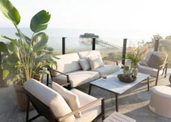 Brafab Lyra Bank 2,5-zits, Zwart/Zand -Tuin Verkoop brafab lyra sofa 25 black with cushion 2