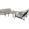 Brafab Lyra Loungeset 4,5 Zitplaatsen, Zwart/Zand -Tuin Verkoop brafab lyra sofa group black grey 0