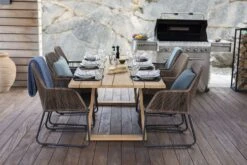 Brafab Midway Dining Chair With Pad, Nature -Tuin Verkoop brafab midway with black seat cushion nature 13