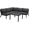 Brafab Rana Loungeset Laag 5 Zitplaatsen, Zwart/Antraciet -Tuin Verkoop brafab rana corner group low black 0
