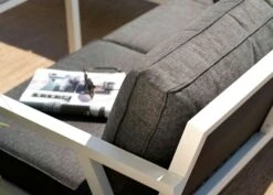 Brafab Rana Loungeset Laag 5 Zitplaatsen, Wit/Antraciet -Tuin Verkoop brafab rana loungeset laag 5 zitplaatsen 4