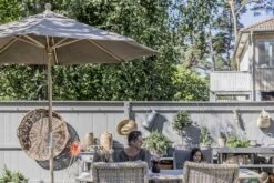 Brafab Reggio Parasol Ø300 Cm, Taupe -Tuin Verkoop brafab reggio wooden parasol 3m 13