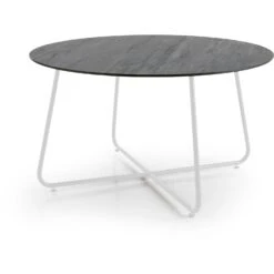 Brafab Taverny Coffee Table Ø85, White / Dark Grey