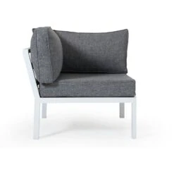 Brafab Weldon Hoekbank 5-zits, Wit/Grijs -Tuin Verkoop brafab weldon corner sofa inc seat cushions 24