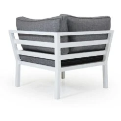 Brafab Weldon Hoekbank 5-zits, Wit/Grijs -Tuin Verkoop brafab weldon corner sofa inc seat cushions 25