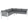 Brafab Weldon Hoekbank 5-zits, Wit/Grijs -Tuin Verkoop brafab weldon sofa group with cushion khaki 4