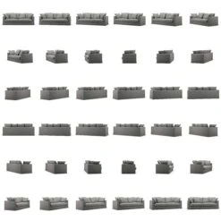 Le Grand Air 3-Zitsbank Voor Buiten Sunbrella, Flanelle 13 Le Grand Air 3-Zitsbank Voor Buiten Sunbrella, Flanelle -Tuin Verkoop decotique le grand air outdoor 3 seater sunbrella 48