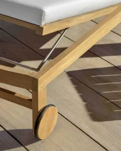 Sand Ligbed Met Kussen, Teak / Wit -Tuin Verkoop ethimo sand ligbed met kussen teak wit 6