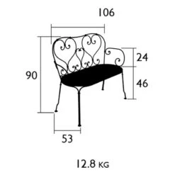 1902 Bench, Deep Blue 11 1902 Bench, Deep Blue -Tuin Verkoop fermob 1900 bench 31 1