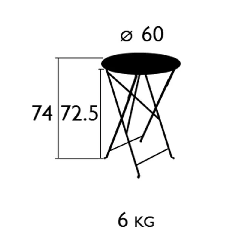 Bistro Table Ø60, Opaline Green 4 Bistro Table Ø60, Opaline Green - Afbeelding 2
