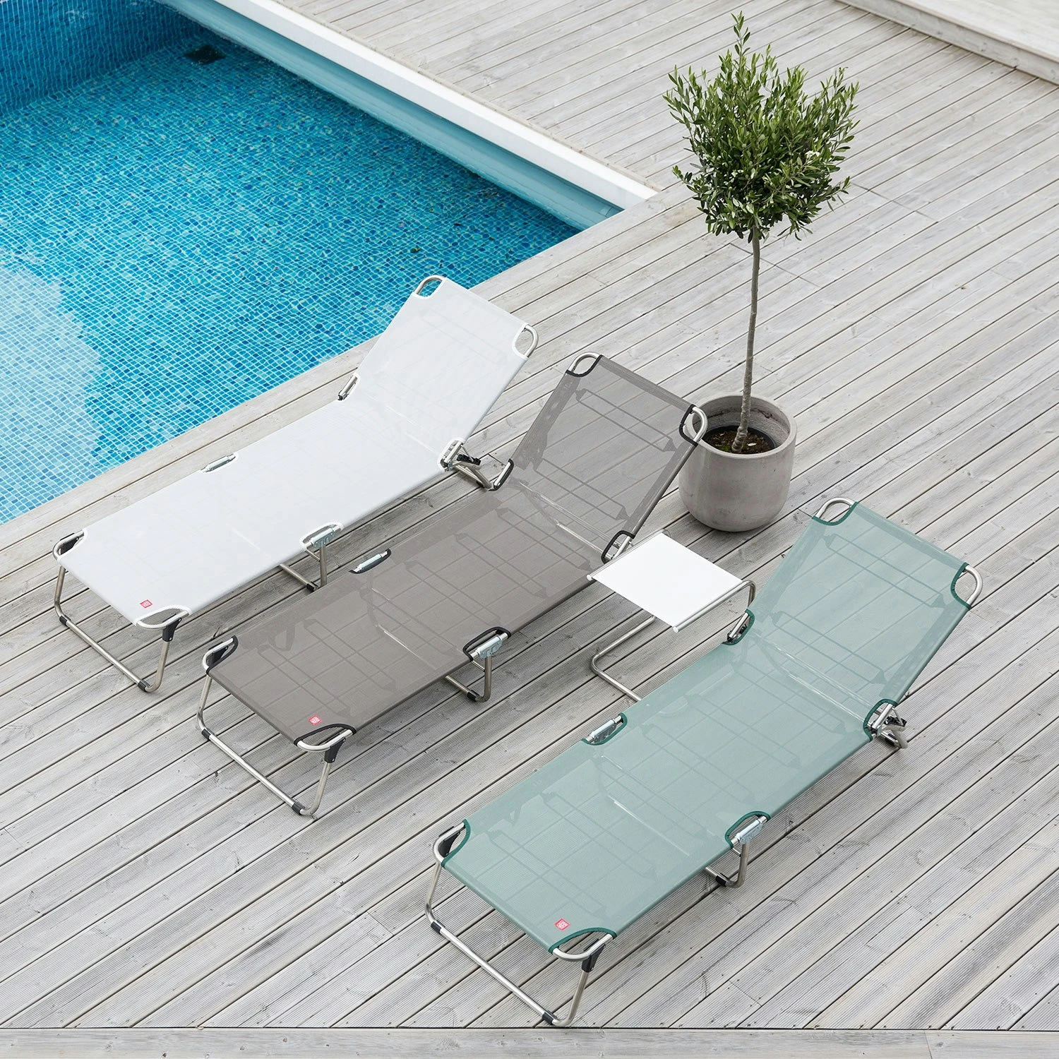 FIAM Amigo Sunbed, Sage Green 5 FIAM Amigo Sunbed, Sage Green - Afbeelding 3