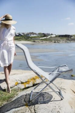 FIAM Fiesta Ligstoel, Grijs -Tuin Verkoop fiam fiesta deck chair 45