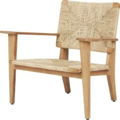 Gubi F-Chair Outdoor Loungestoel Teak -Tuin Verkoop gubi f chair outdoor loungestoel teak 0