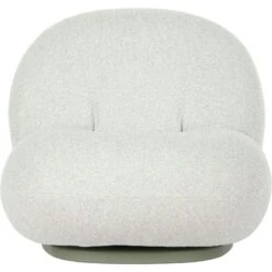 Gubi Pacha Outdoor Loungestoel, Dedar Libera 003, Mosgroene Voet