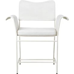 Gubi Tropique Eetkamerstoel, Classic White Semi Matt / Udine 06
