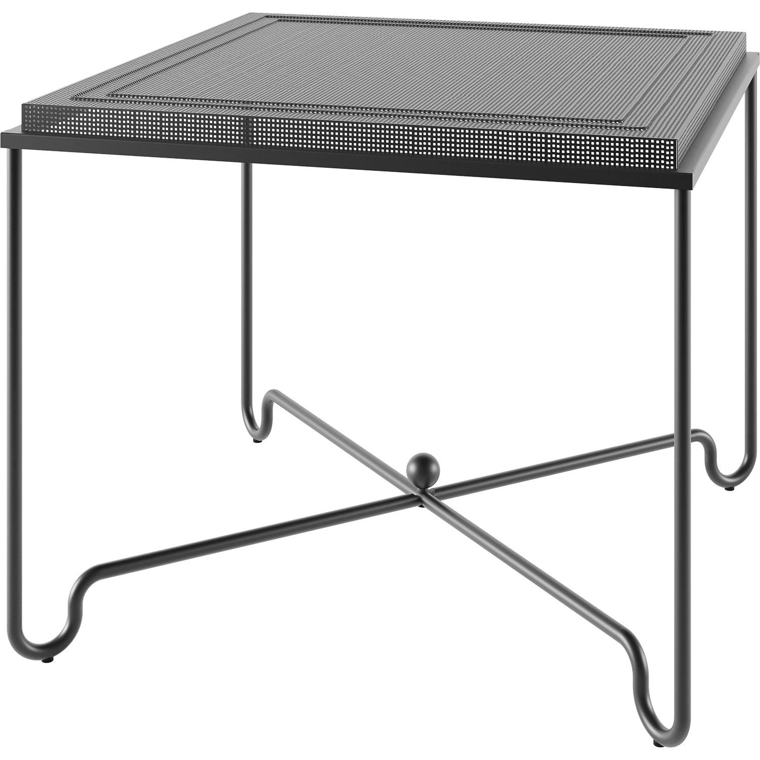 Gubi Tropique Eettafel 90x90 Cm, Zwart 4 Gubi Tropique Eettafel 90x90 Cm, Zwart - Afbeelding 2