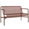 Hay Palissade Dining Bench Armrest- Iron Red Bank -Tuin Verkoop hay palissade dining bench armrest iron red bank 0