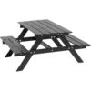 Picnic Mini Picknicktafel 48x90 Cm, Zwart