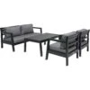 Stoltö Bankstel 4 Zitplaatsen, Orkaangrijs/Grijs -Tuin Verkoop hillerstorp stolto sofa set 4 seats hurricane grey grey 0