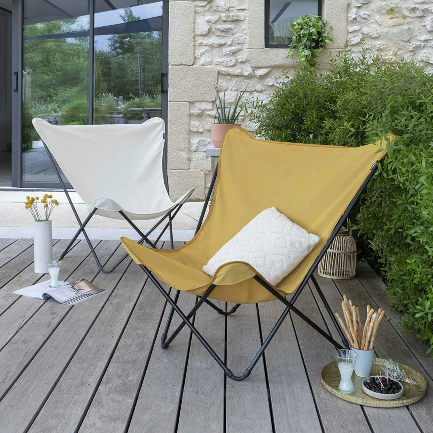 Lafuma POP UP XL Relaxstoel, Ecru/Zwart 6 Lafuma POP UP XL Relaxstoel, Ecru/Zwart - Afbeelding 4