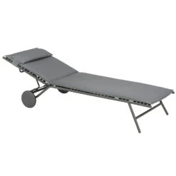 Lafuma Miami II BeComfort® Ligbed, Zilver -Tuin Verkoop lafuma sunbed miami bec 2023 silver titane 14