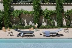 Lafuma Miami Batyline® Duo Hoog Ligbed, Obsidian -Tuin Verkoop lafuma sunbed miami high duo galet titane 21