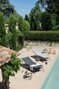 Lafuma Miami Batyline® Duo Hoog Ligbed, Obsidian -Tuin Verkoop lafuma sunbed miami high duo galet titane 22